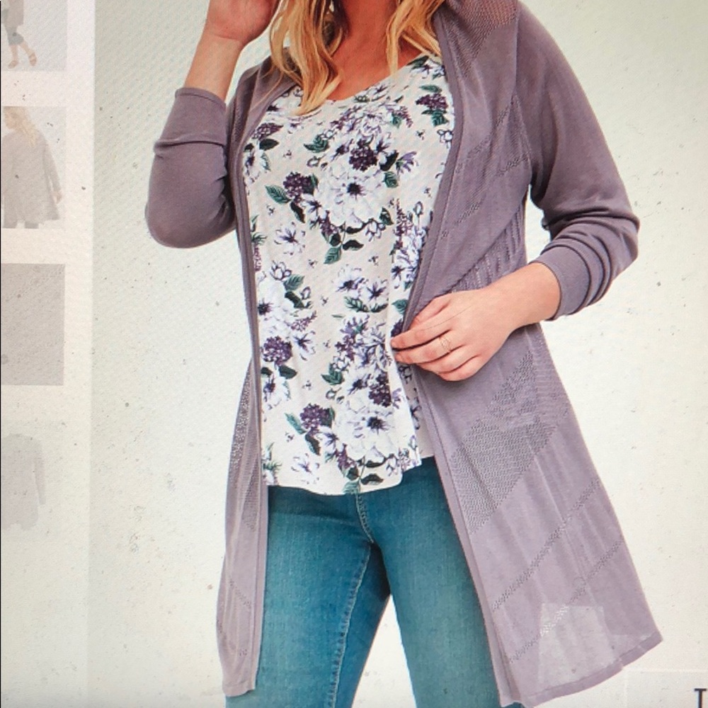 TORRID NWT size 3X Pointelle Open Front Cardigan